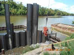 River outfall permanent sheet piles